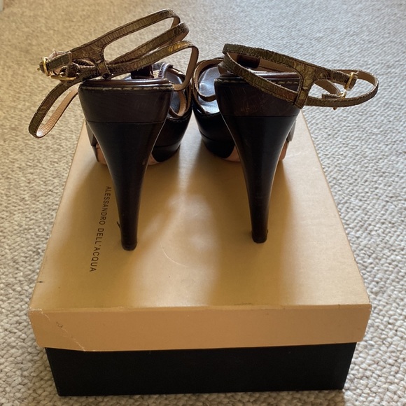 Alessandro Dell’Acqua Canapone Zebra platform strappy sandals 39/9 - Picture 5 of 11